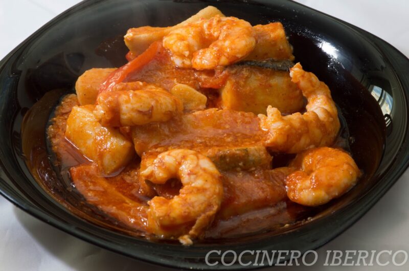 Bacalao al ajo arriero con gambas
